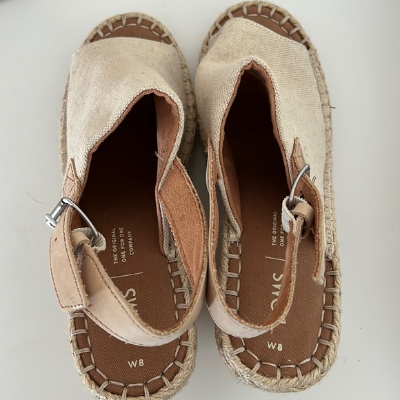 Toms Shoes - Tom’s Monica Slingback Wedge Sandal - Size 8